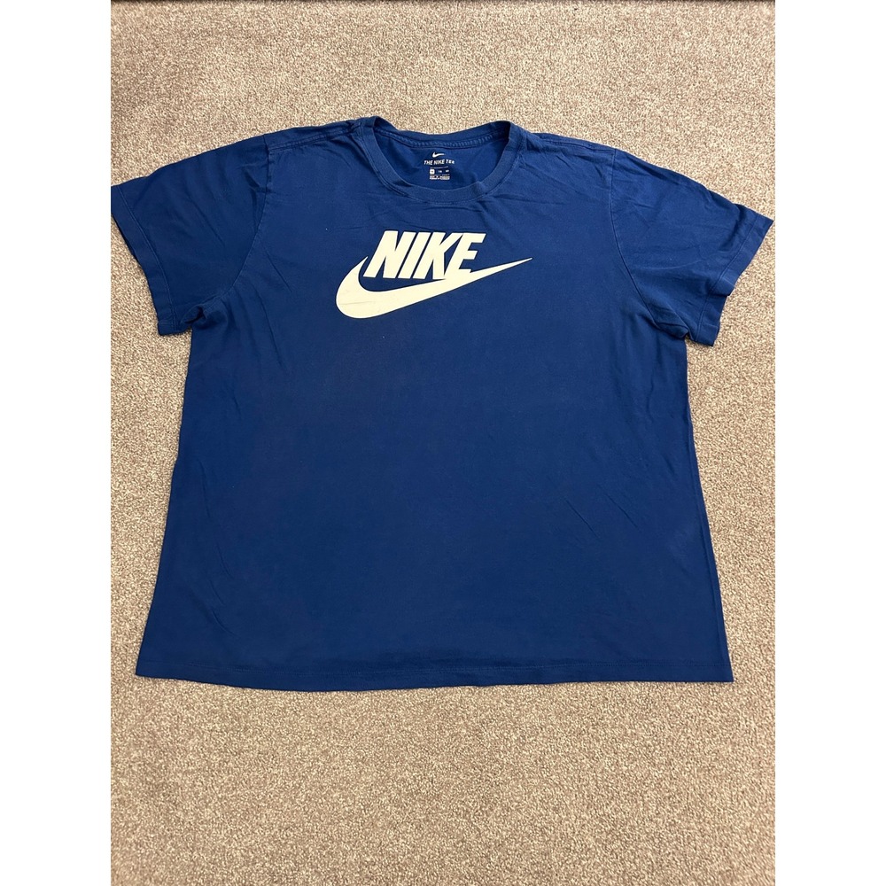 Nike Graphic‎ T-Shirt Mens XXL Blue Excellent Futura Logo Short Sleeve Tee